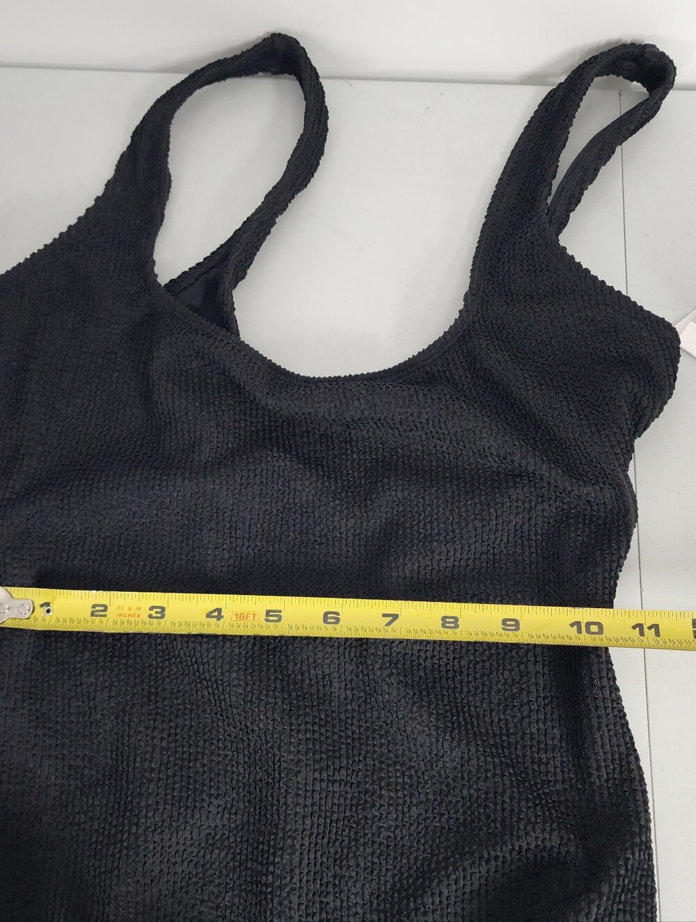 NEW Size S/M Good American One Piece Tank Swimsuit Black - Picture 6 of 8